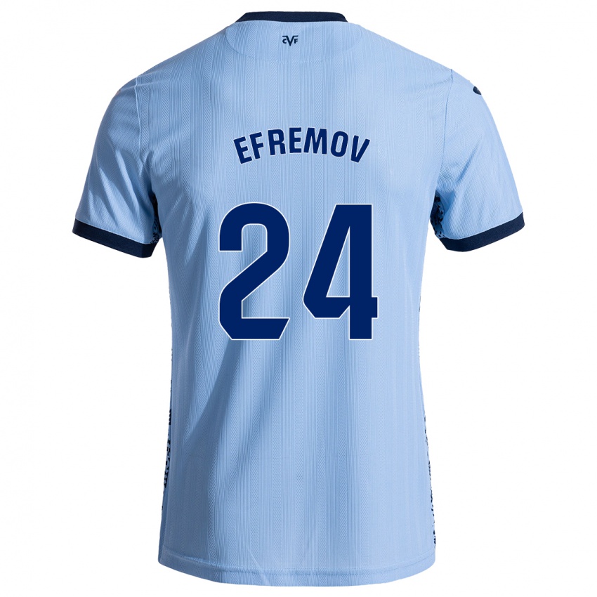 Niño Camiseta Anton Efremov #24 Azul Cielo 2ª Equipación 2024/25 La Camisa Chile