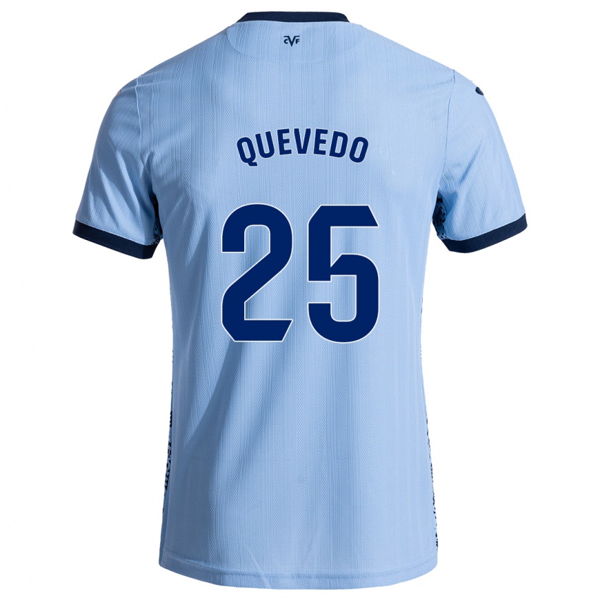 Niño Camiseta Alex Quevedo #25 Azul Cielo 2ª Equipación 2024/25 La Camisa Chile