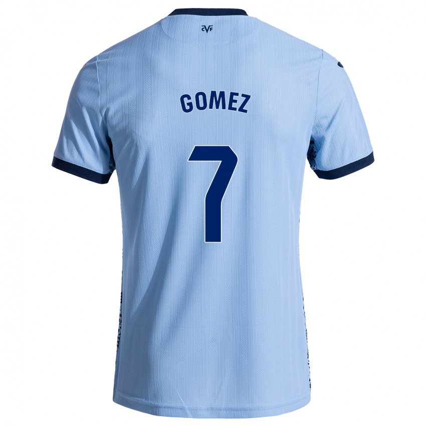 Niño Camiseta Lucía Gómez #7 Azul Cielo 2ª Equipación 2024/25 La Camisa Chile