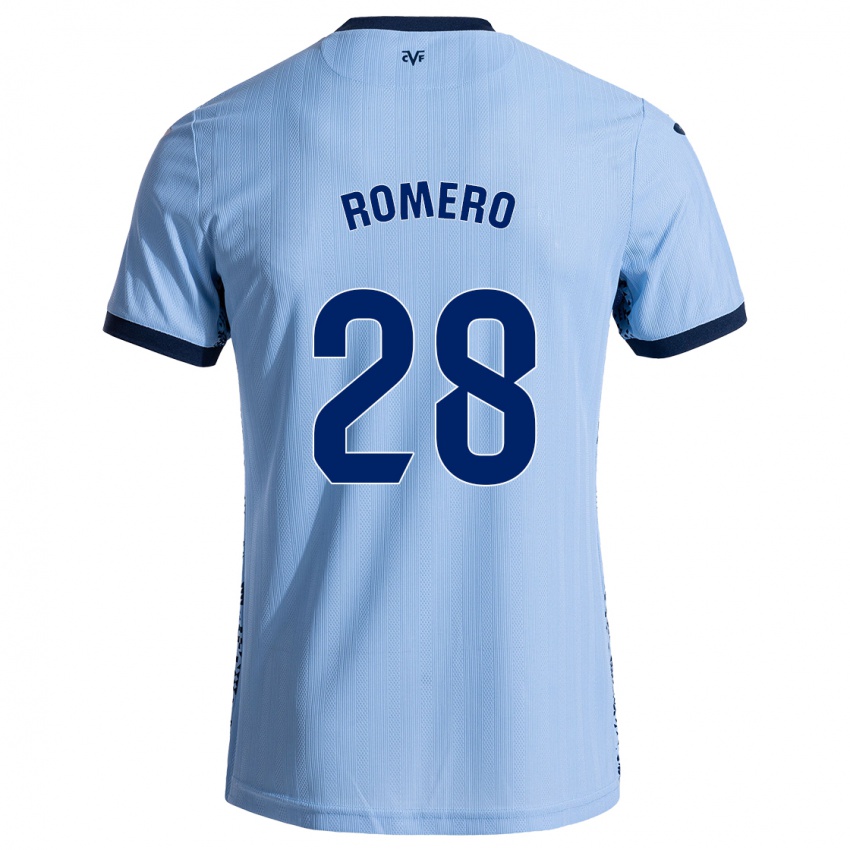 Niño Camiseta María Romero #28 Azul Cielo 2ª Equipación 2024/25 La Camisa Chile