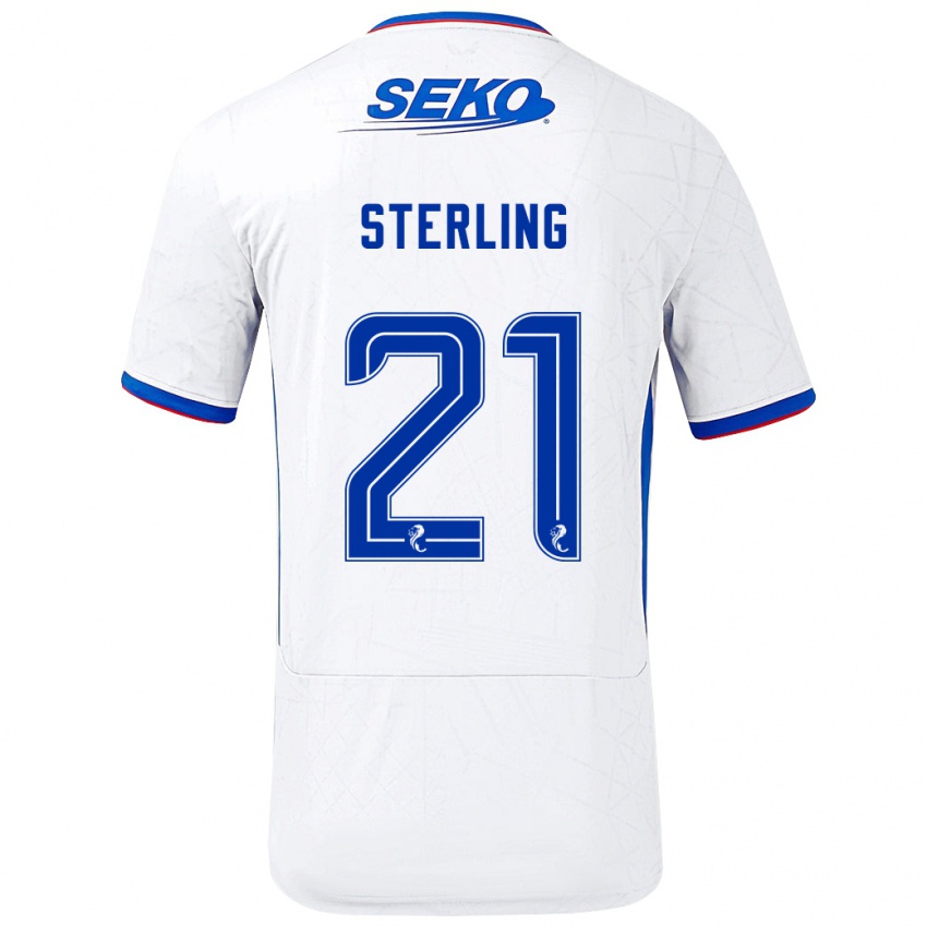 Niño Camiseta Dujon Sterling #21 Blanco Azul 2ª Equipación 2024/25 La Camisa Chile