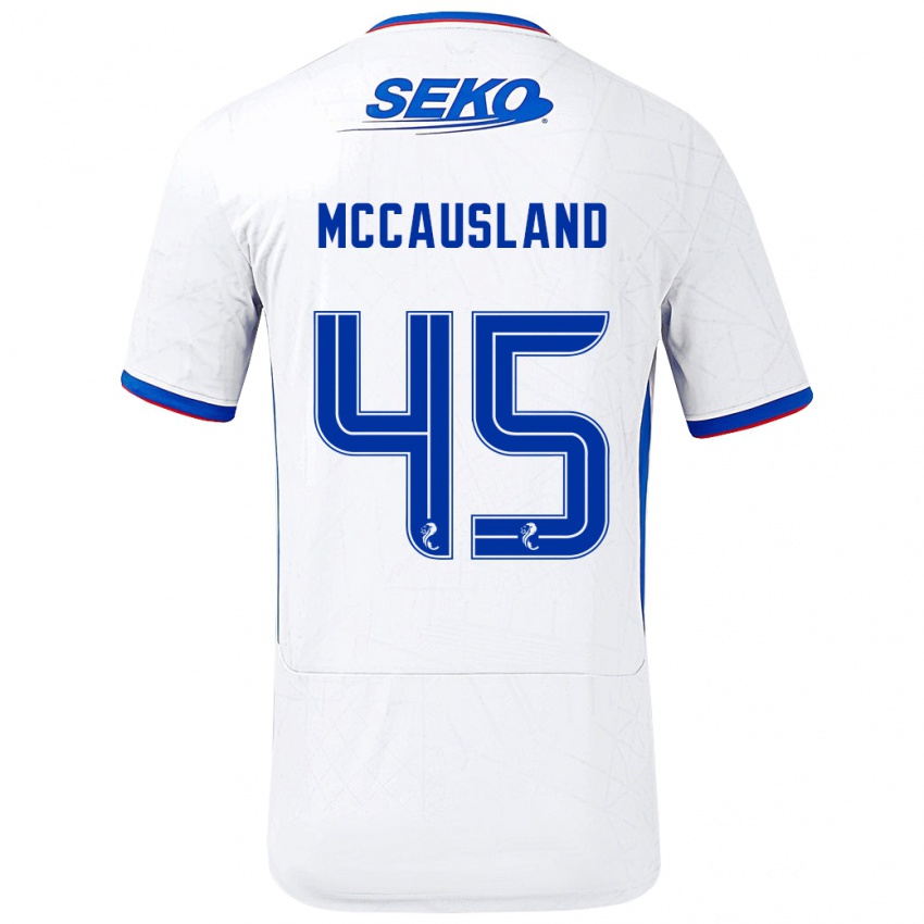 Niño Camiseta Ross Mccausland #45 Blanco Azul 2ª Equipación 2024/25 La Camisa Chile