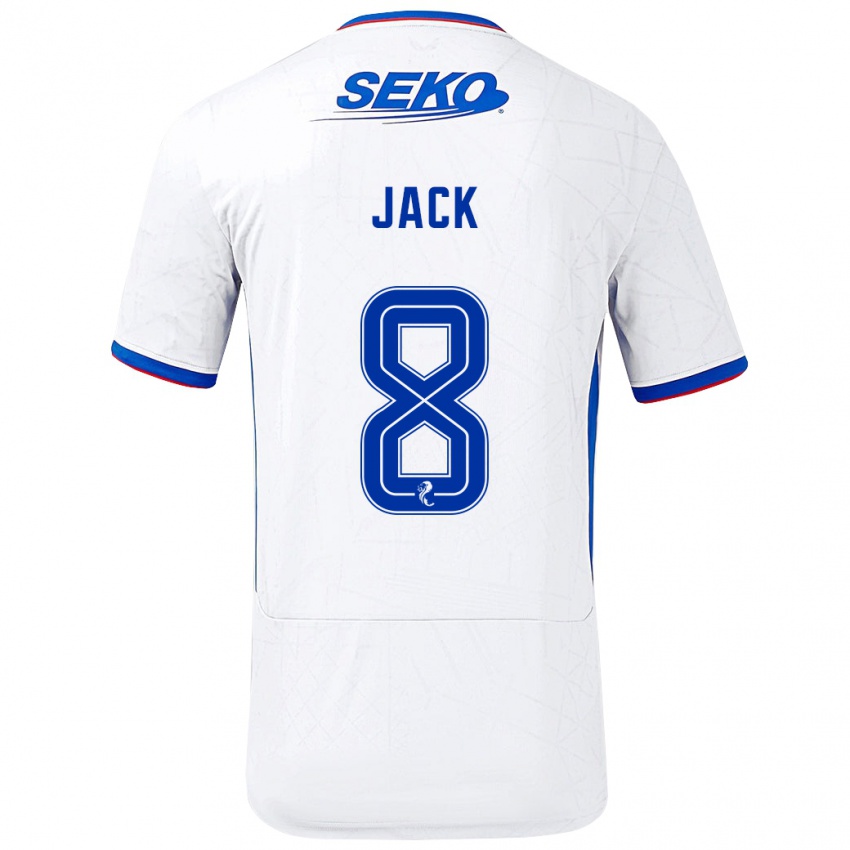 Niño Camiseta Ryan Jack #8 Blanco Azul 2ª Equipación 2024/25 La Camisa Chile