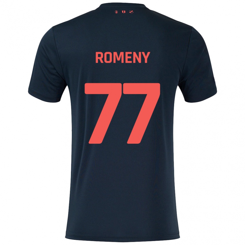 Niño Camiseta Ole Romeny #77 Negro Rojo 2ª Equipación 2024/25 La Camisa Chile