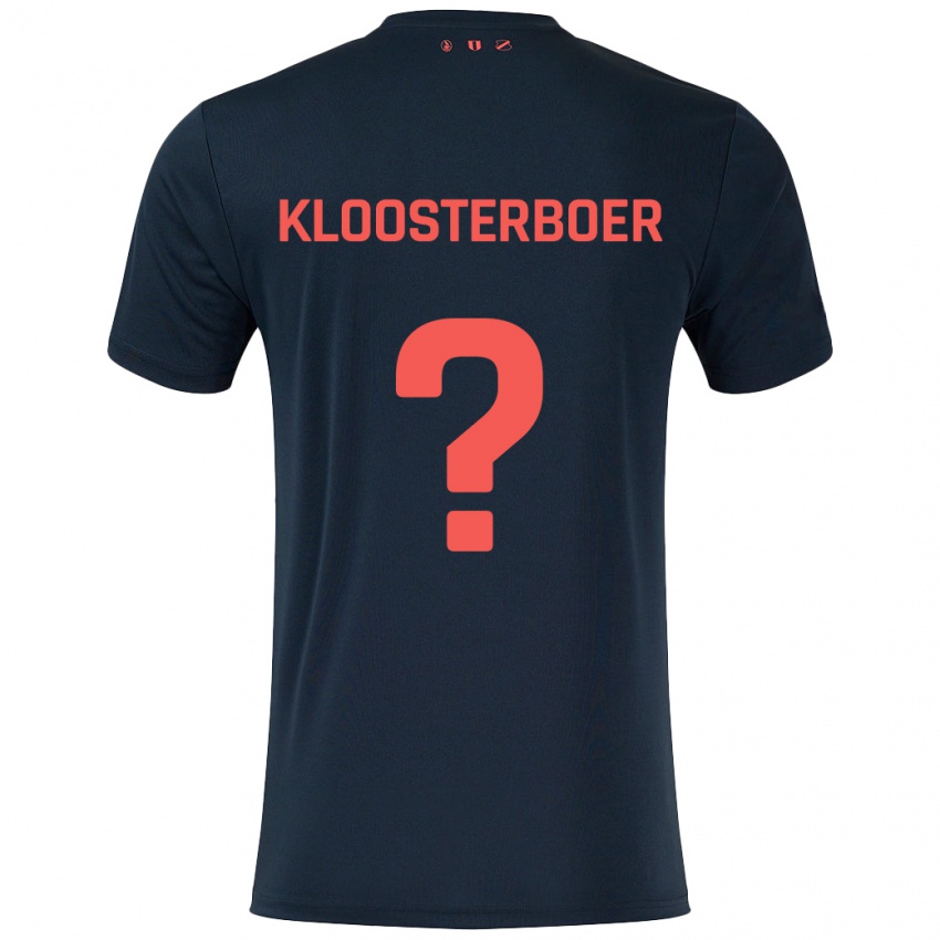 Niño Camiseta Per Kloosterboer #0 Negro Rojo 2ª Equipación 2024/25 La Camisa Chile