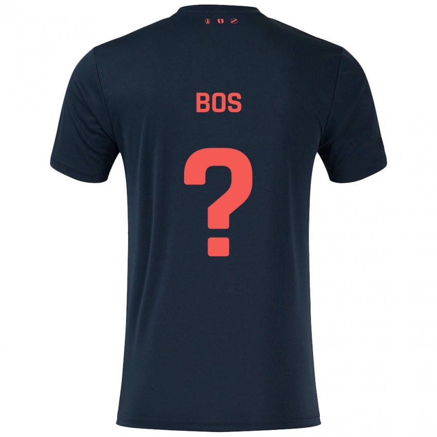 Niño Camiseta Torben Bos #0 Negro Rojo 2ª Equipación 2024/25 La Camisa Chile