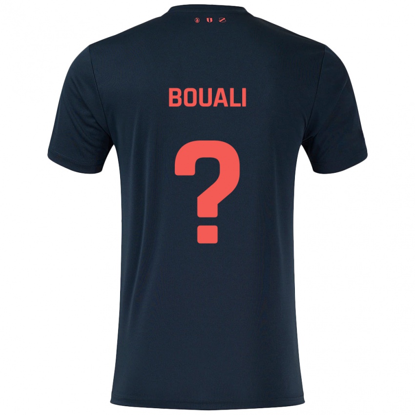 Niño Camiseta Zakaria Bouali #0 Negro Rojo 2ª Equipación 2024/25 La Camisa Chile