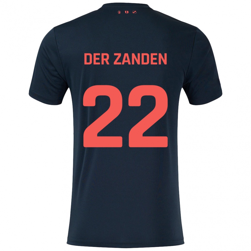 Niño Camiseta Iise Van Der Zanden #22 Negro Rojo 2ª Equipación 2024/25 La Camisa Chile