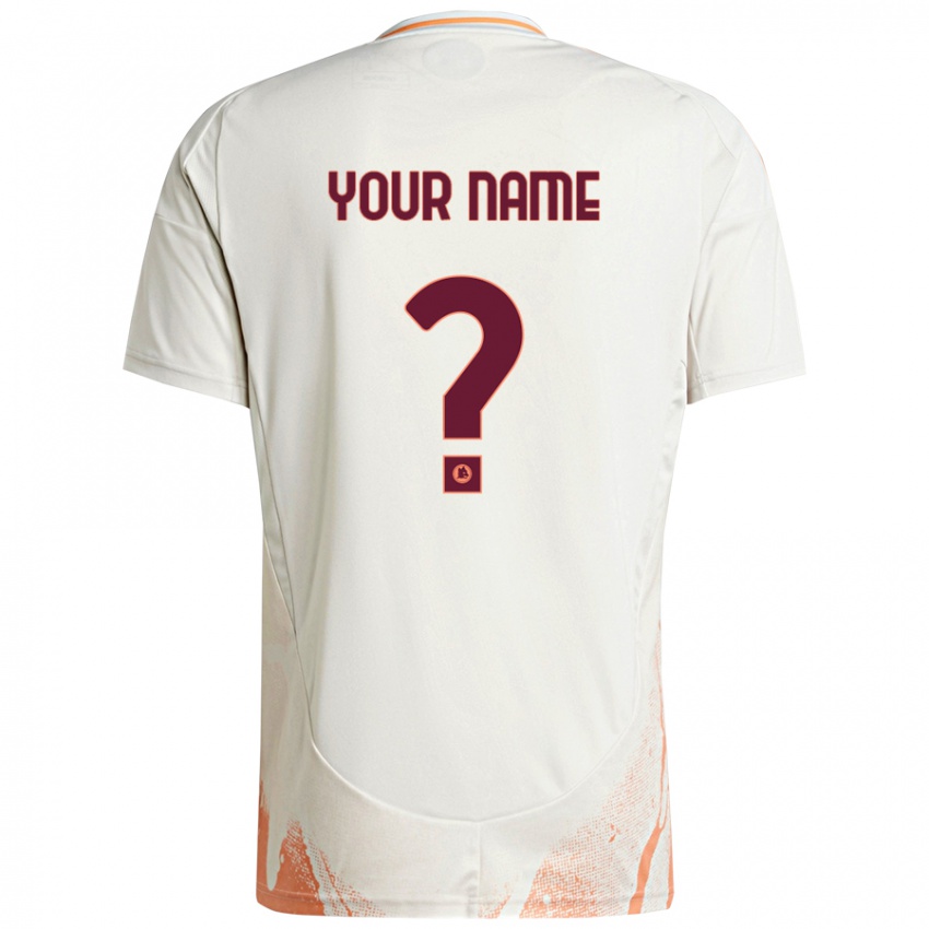 Niño Camiseta Su Nombre #0 Crema Blanco Naranja 2ª Equipación 2024/25 La Camisa Chile