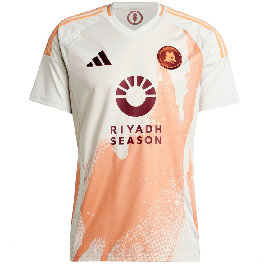 Niño Camiseta Kevin Zefi #34 Crema Blanco Naranja 2ª Equipación 2024/25 La Camisa Chile