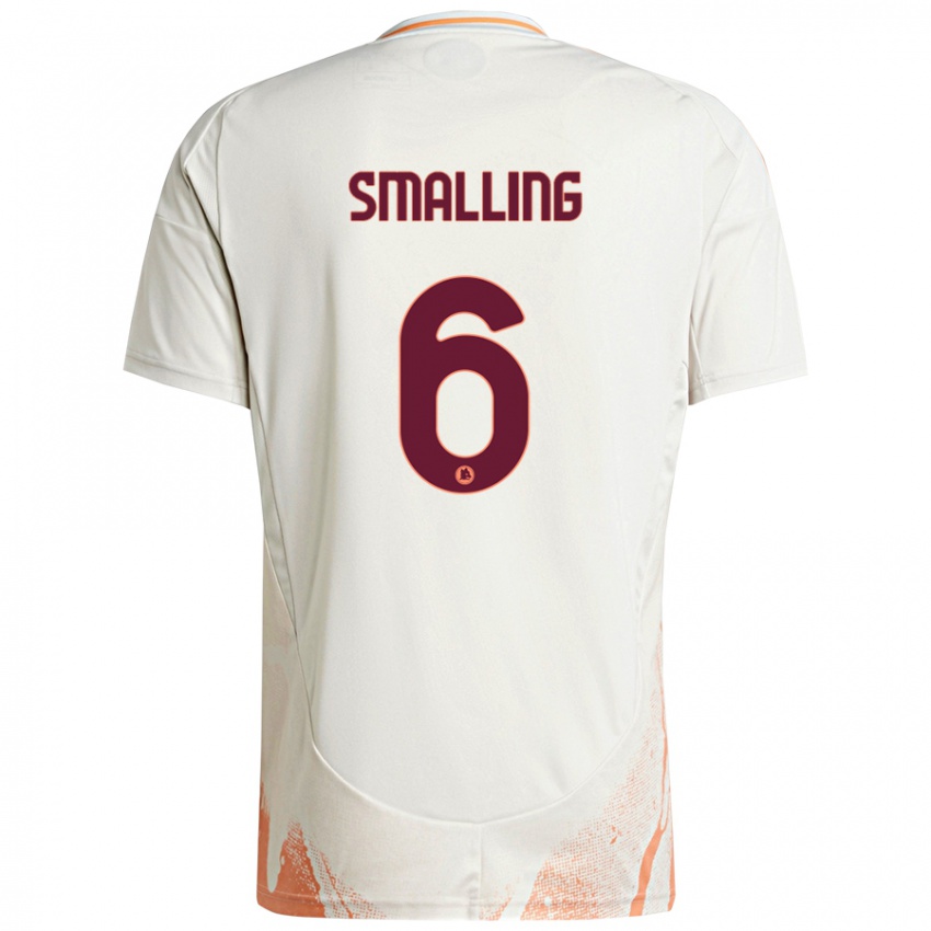 Niño Camiseta Chris Smalling #6 Crema Blanco Naranja 2ª Equipación 2024/25 La Camisa Chile