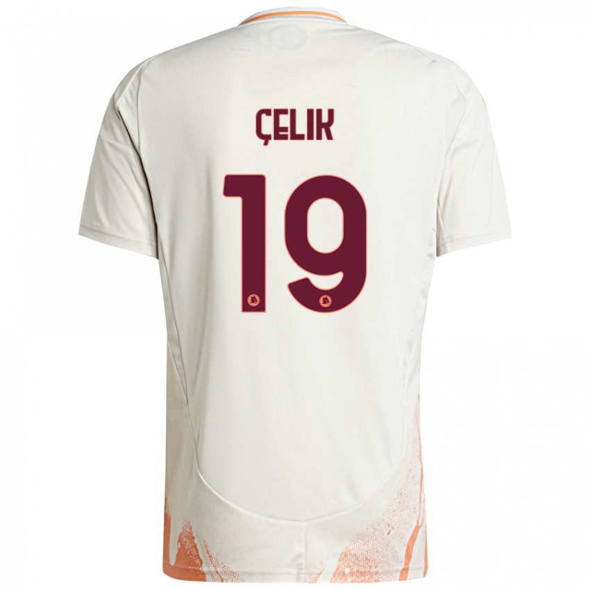 Niño Camiseta Zeki Celik #19 Crema Blanco Naranja 2ª Equipación 2024/25 La Camisa Chile