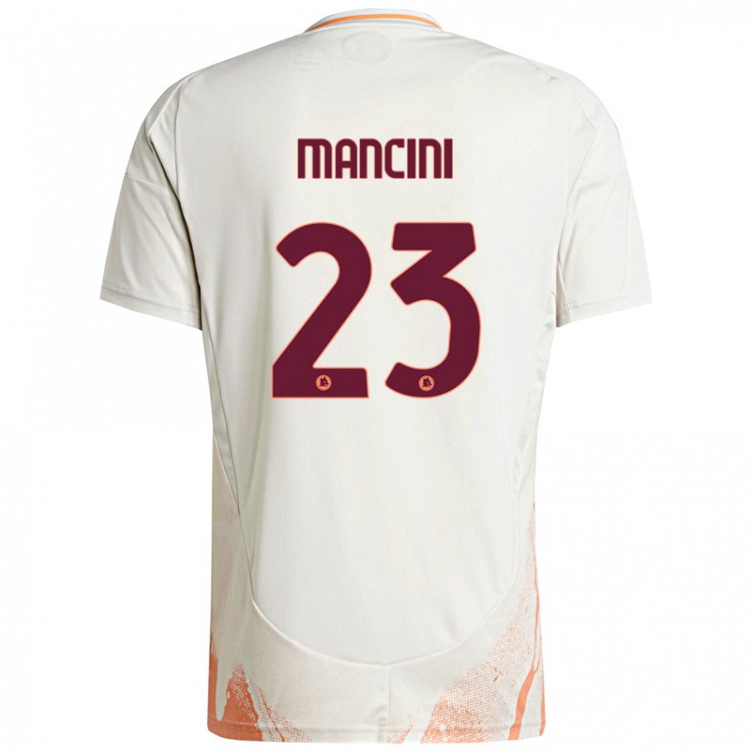 Niño Camiseta Gianluca Mancini #23 Crema Blanco Naranja 2ª Equipación 2024/25 La Camisa Chile