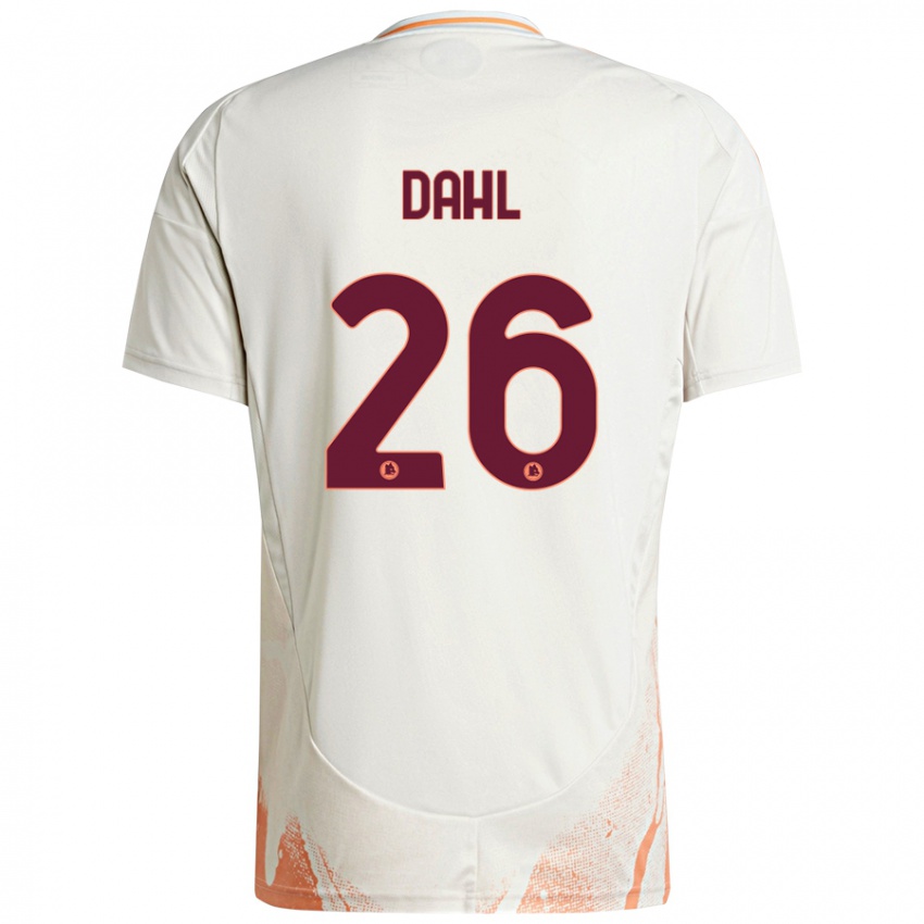 Niño Camiseta Samuel Dahl #26 Crema Blanco Naranja 2ª Equipación 2024/25 La Camisa Chile