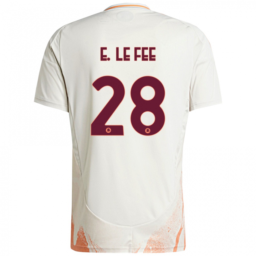 Niño Camiseta Enzo Le Fée #28 Crema Blanco Naranja 2ª Equipación 2024/25 La Camisa Chile