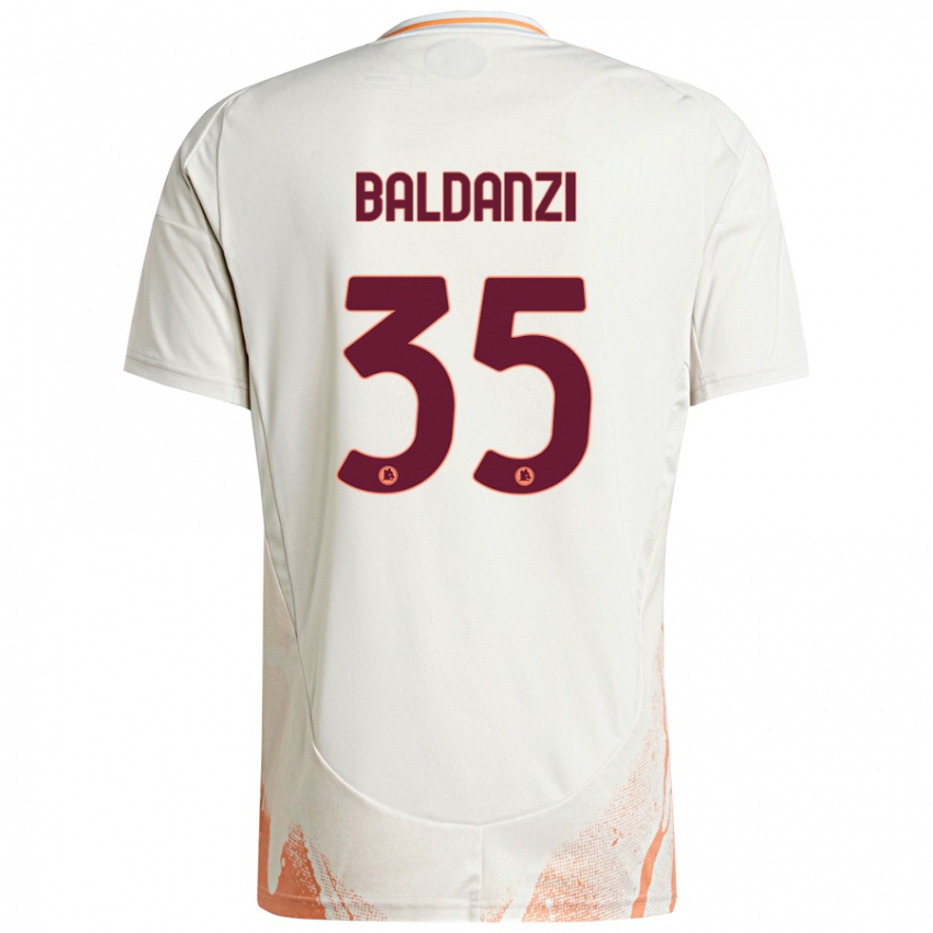 Niño Camiseta Tommaso Baldanzi #35 Crema Blanco Naranja 2ª Equipación 2024/25 La Camisa Chile