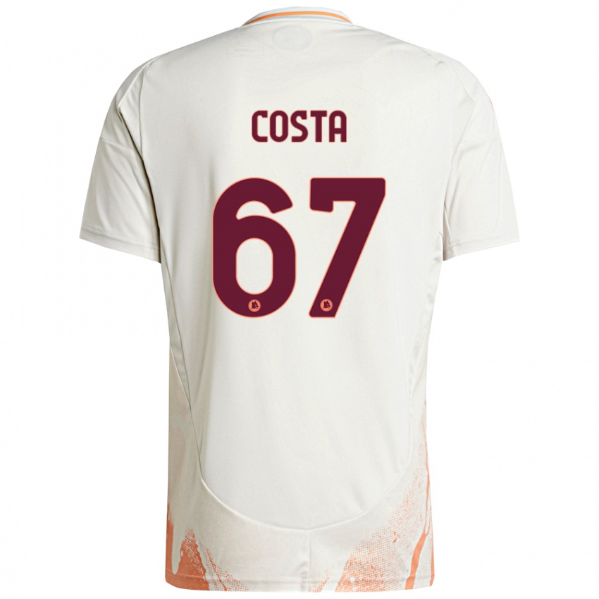 Niño Camiseta João Costa #67 Crema Blanco Naranja 2ª Equipación 2024/25 La Camisa Chile