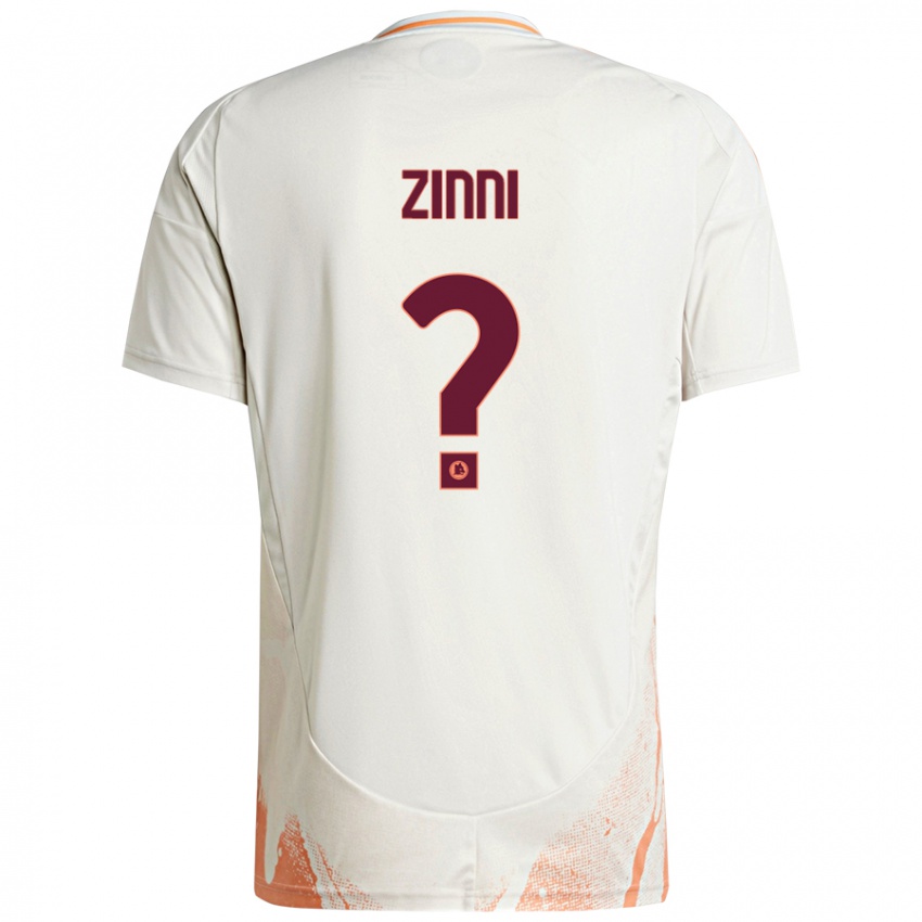 Niño Camiseta Raul Zinni #0 Crema Blanco Naranja 2ª Equipación 2024/25 La Camisa Chile