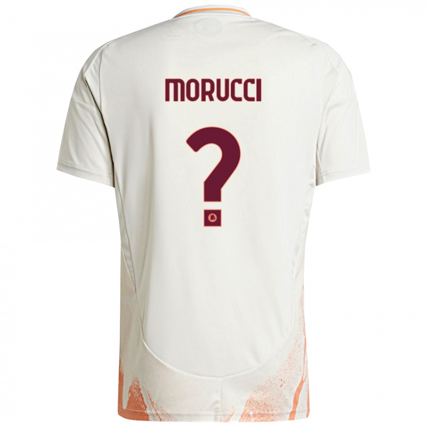 Niño Camiseta Edoardo Morucci #0 Crema Blanco Naranja 2ª Equipación 2024/25 La Camisa Chile