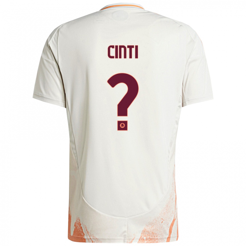 Niño Camiseta Valerio Cinti #0 Crema Blanco Naranja 2ª Equipación 2024/25 La Camisa Chile