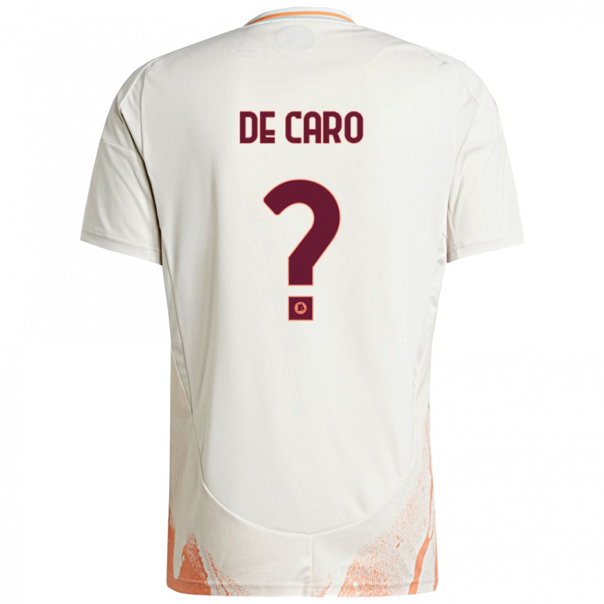 Niño Camiseta Lorenzo De Caro #0 Crema Blanco Naranja 2ª Equipación 2024/25 La Camisa Chile