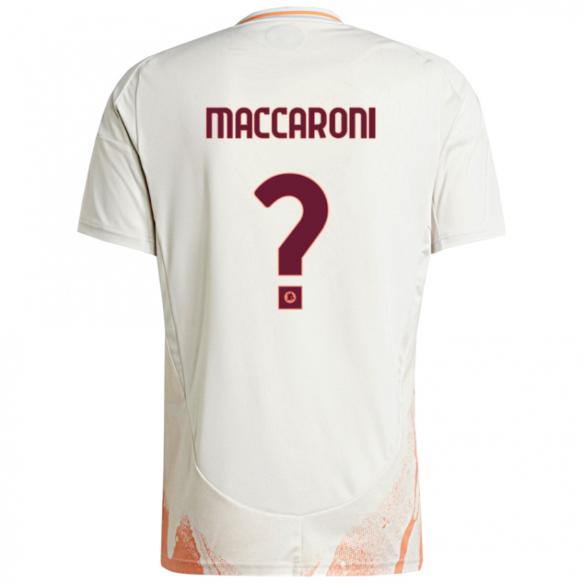 Niño Camiseta Valerio Maccaroni #0 Crema Blanco Naranja 2ª Equipación 2024/25 La Camisa Chile