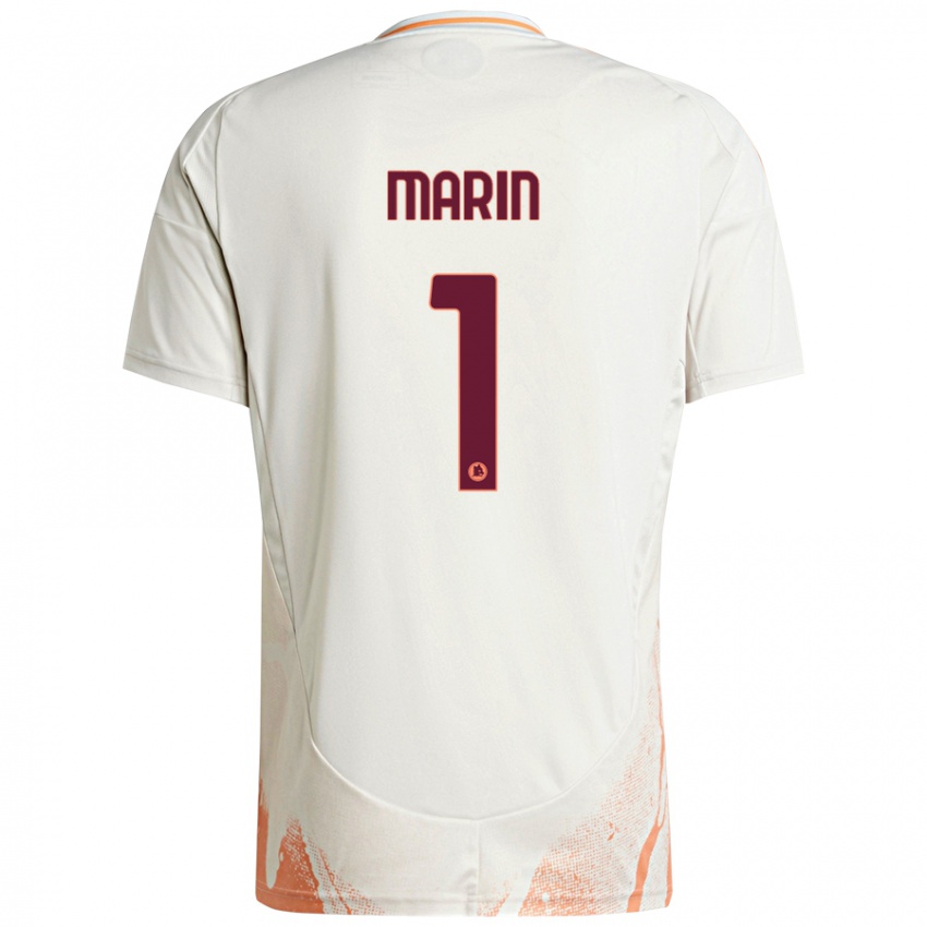 Niño Camiseta Renato Marin #1 Crema Blanco Naranja 2ª Equipación 2024/25 La Camisa Chile