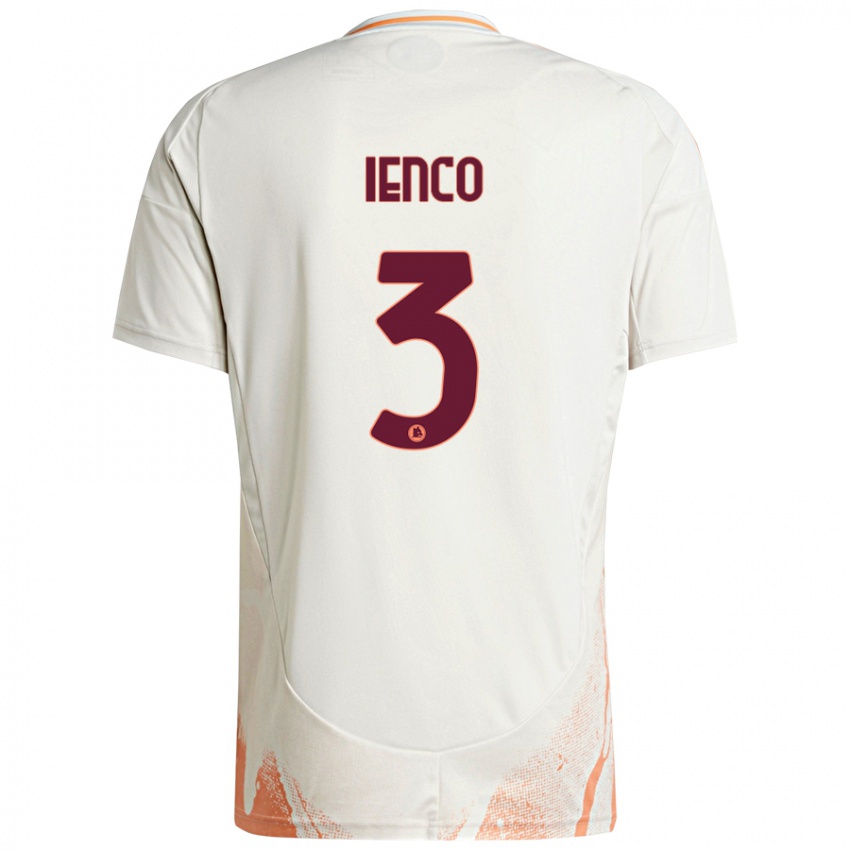 Niño Camiseta Simone Ienco #3 Crema Blanco Naranja 2ª Equipación 2024/25 La Camisa Chile