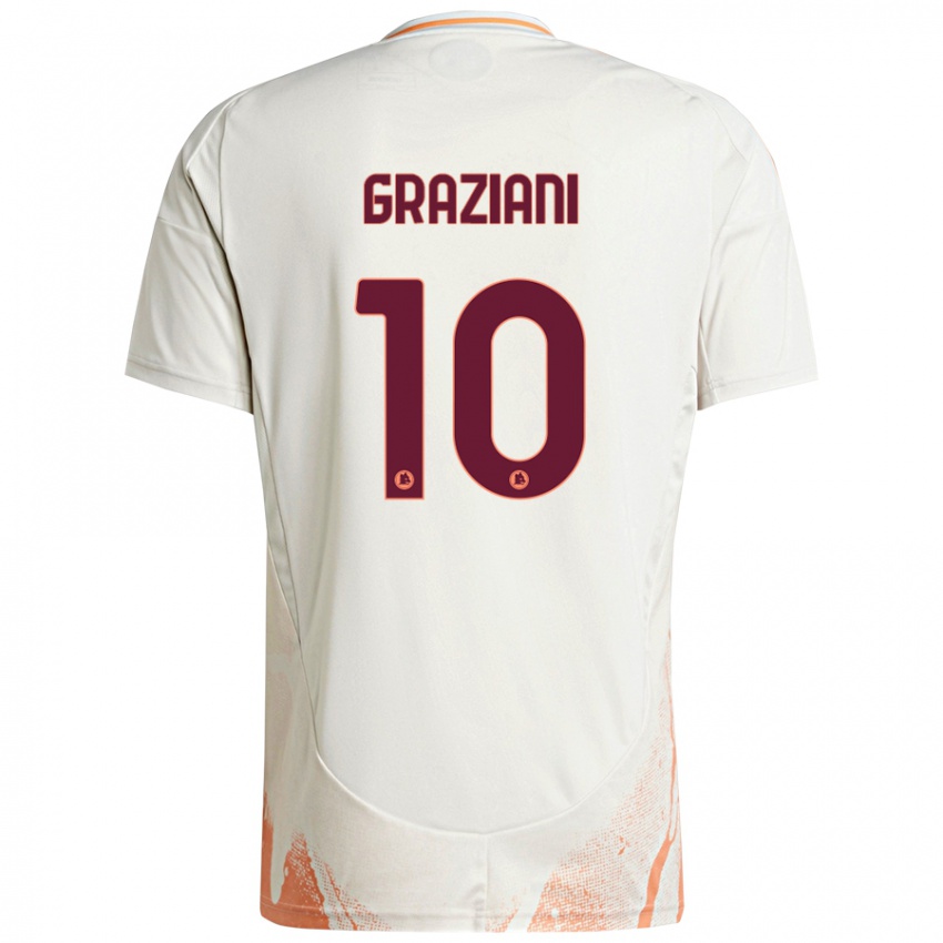 Niño Camiseta Leonardo Graziani #10 Crema Blanco Naranja 2ª Equipación 2024/25 La Camisa Chile