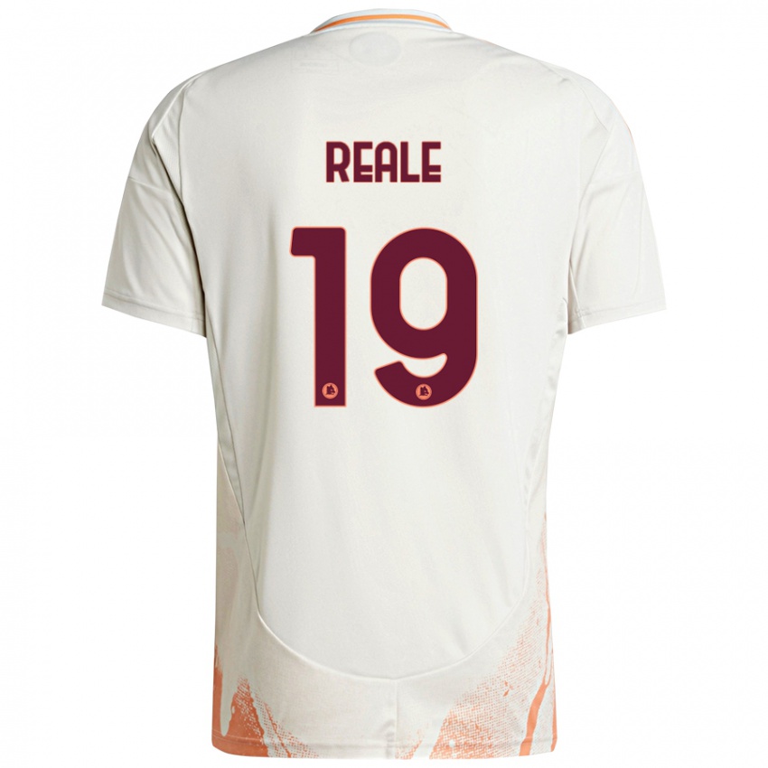 Niño Camiseta Filippo Reale #19 Crema Blanco Naranja 2ª Equipación 2024/25 La Camisa Chile