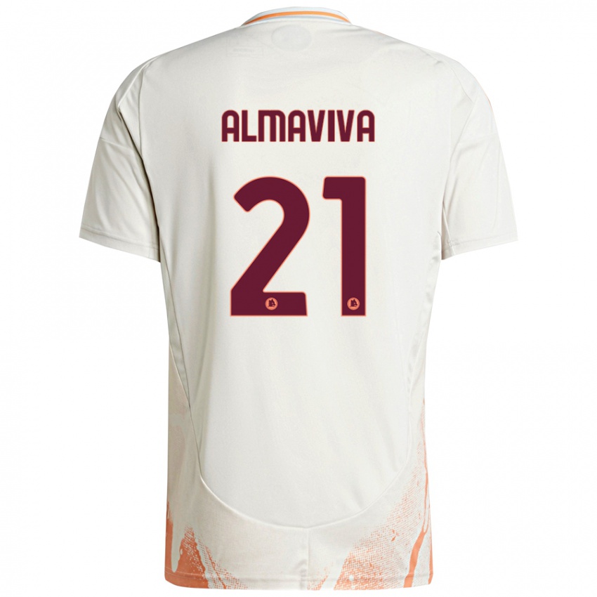 Niño Camiseta Mattia Almaviva #21 Crema Blanco Naranja 2ª Equipación 2024/25 La Camisa Chile