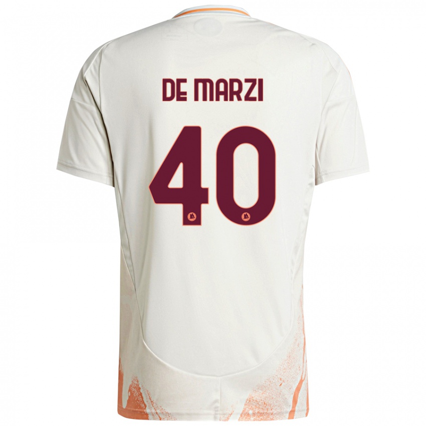 Niño Camiseta Giorgio De Marzi #40 Crema Blanco Naranja 2ª Equipación 2024/25 La Camisa Chile