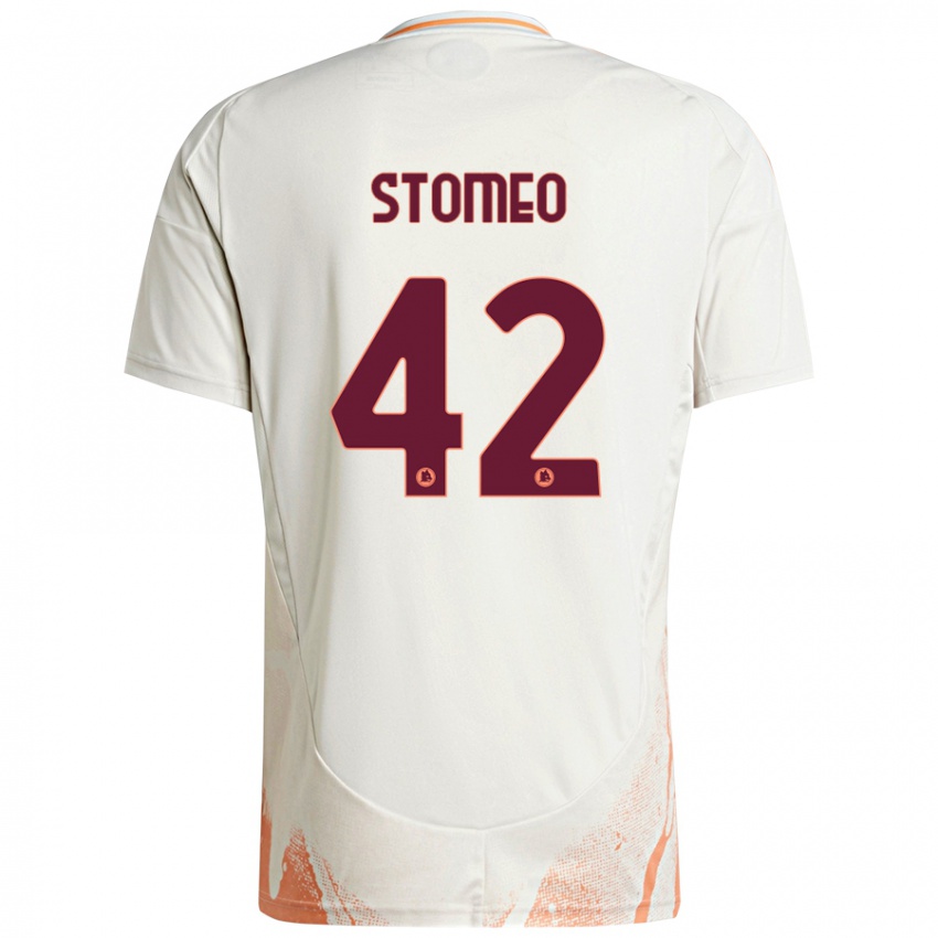 Niño Camiseta Giorgio Stomeo #42 Crema Blanco Naranja 2ª Equipación 2024/25 La Camisa Chile