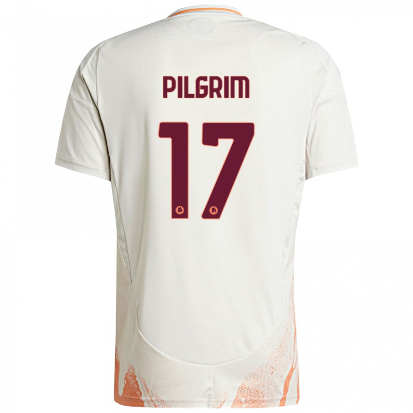 Niño Camiseta Alayah Pilgrim #17 Crema Blanco Naranja 2ª Equipación 2024/25 La Camisa Chile