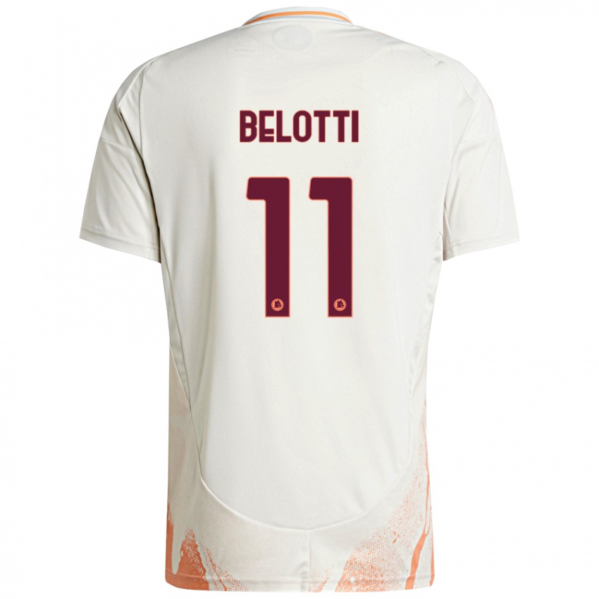 Niño Camiseta Andrea Belotti #11 Crema Blanco Naranja 2ª Equipación 2024/25 La Camisa Chile