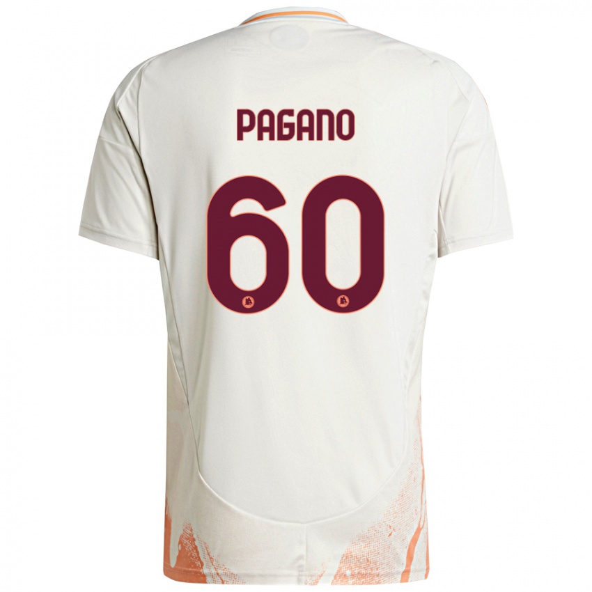 Niño Camiseta Riccardo Pagano #60 Crema Blanco Naranja 2ª Equipación 2024/25 La Camisa Chile