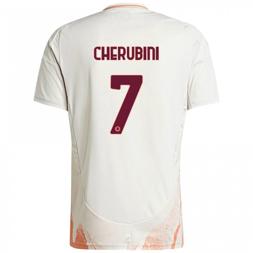 Niño Camiseta Luigi Cherubini #7 Crema Blanco Naranja 2ª Equipación 2024/25 La Camisa Chile