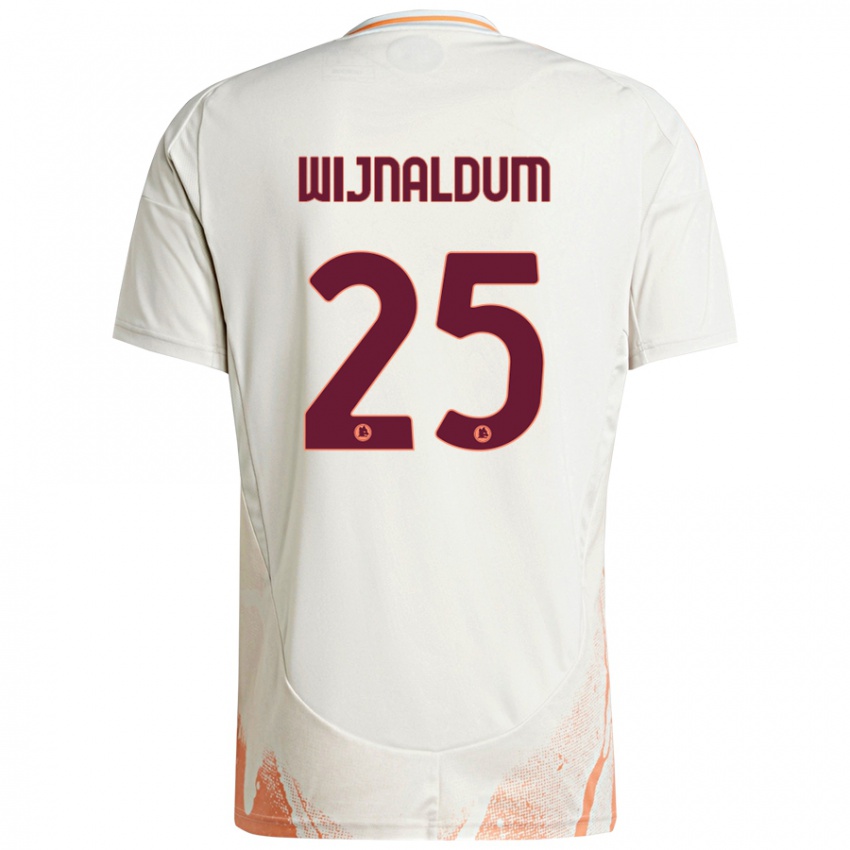 Niño Camiseta Georginio Wijnaldum #25 Crema Blanco Naranja 2ª Equipación 2024/25 La Camisa Chile