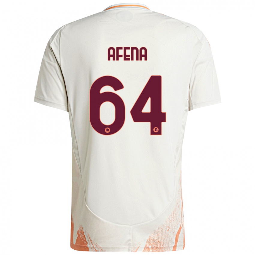 Niño Camiseta Felix Afena-Gyan #64 Crema Blanco Naranja 2ª Equipación 2024/25 La Camisa Chile