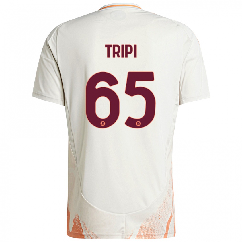 Niño Camiseta Filippo Tripi #65 Crema Blanco Naranja 2ª Equipación 2024/25 La Camisa Chile