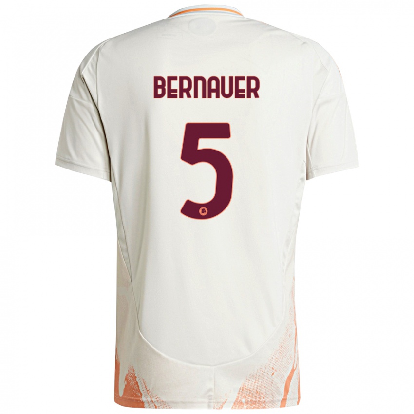 Niño Camiseta Vanessa Bernauer #5 Crema Blanco Naranja 2ª Equipación 2024/25 La Camisa Chile