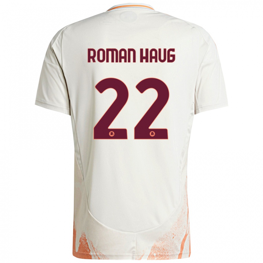 Niño Camiseta Sophie Roman Haug #22 Crema Blanco Naranja 2ª Equipación 2024/25 La Camisa Chile