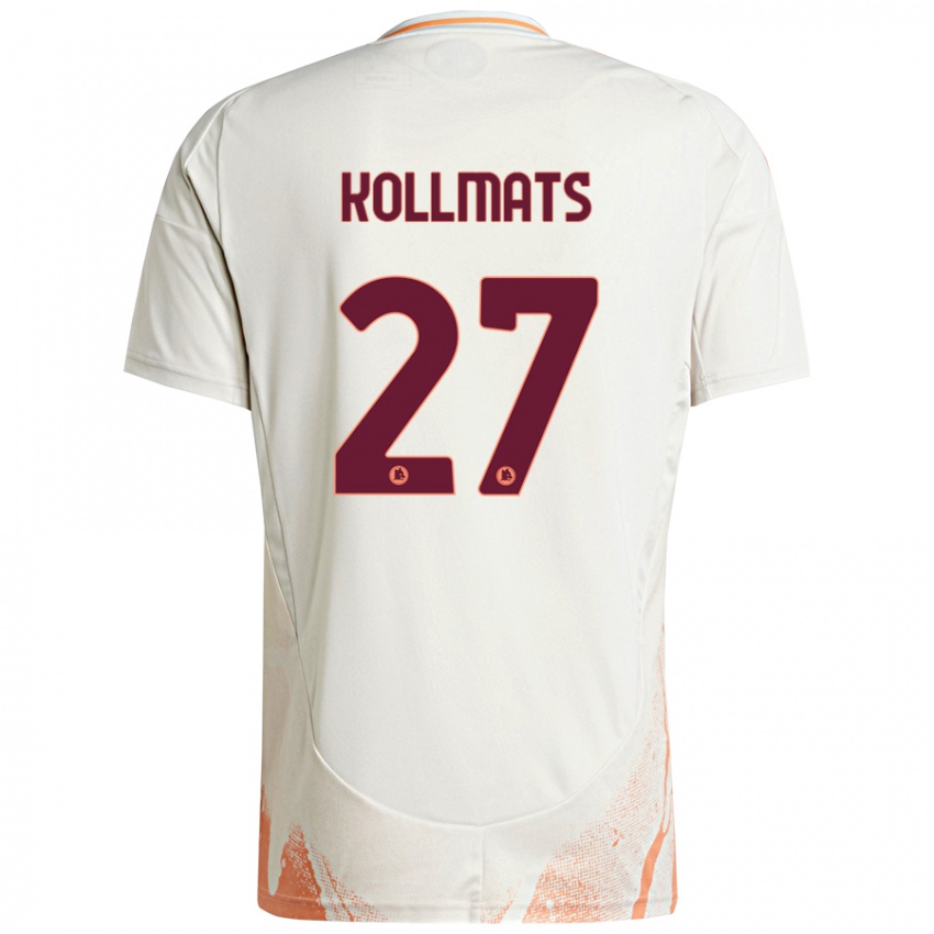 Niño Camiseta Beata Kollmats #27 Crema Blanco Naranja 2ª Equipación 2024/25 La Camisa Chile