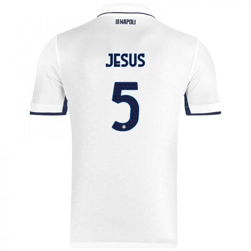 Niño Camiseta Juan Jesus #5 Blanco Azul Real 2ª Equipación 2024/25 La Camisa Chile