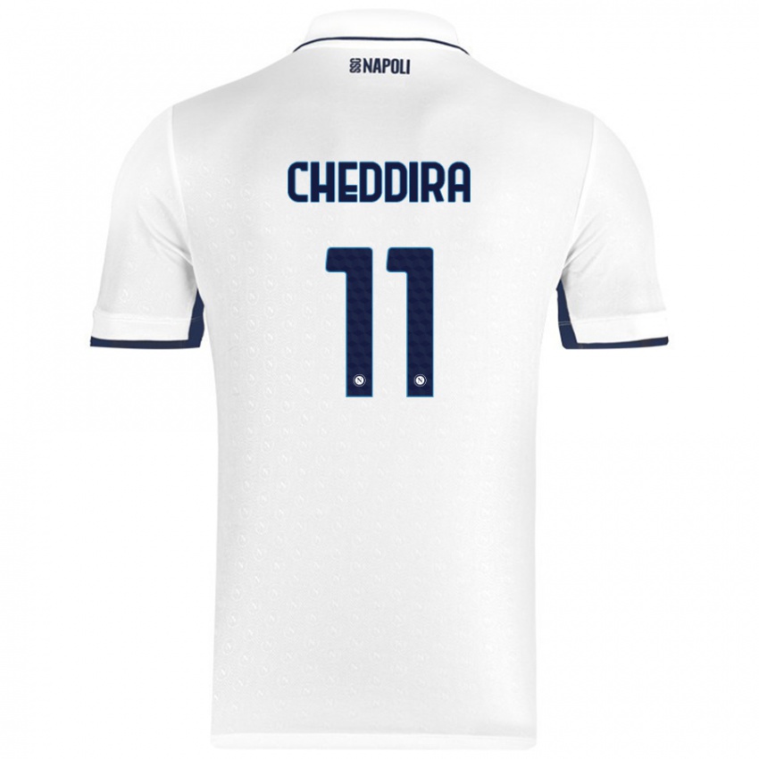 Niño Camiseta Walid Cheddira #11 Blanco Azul Real 2ª Equipación 2024/25 La Camisa Chile