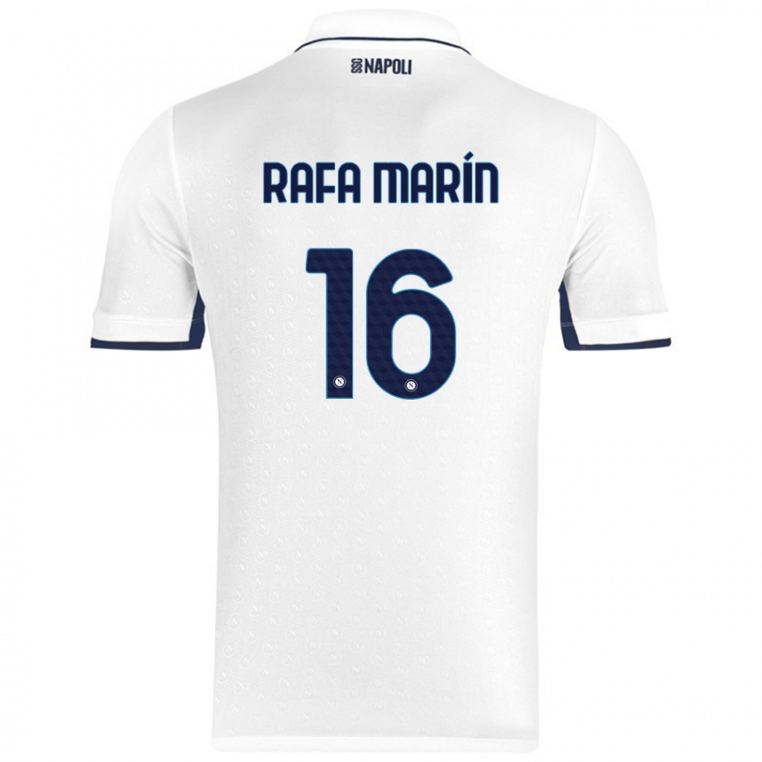 Niño Camiseta Rafa Marín #16 Blanco Azul Real 2ª Equipación 2024/25 La Camisa Chile