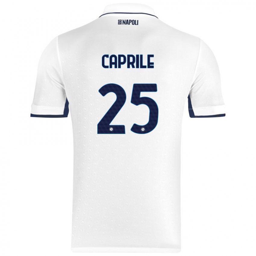 Niño Camiseta Elia Caprile #25 Blanco Azul Real 2ª Equipación 2024/25 La Camisa Chile