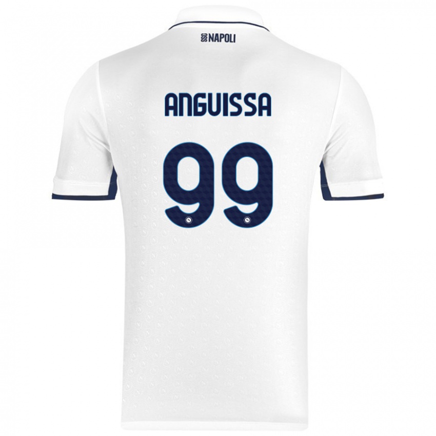 Niño Camiseta Andre Zambo Anguissa #99 Blanco Azul Real 2ª Equipación 2024/25 La Camisa Chile