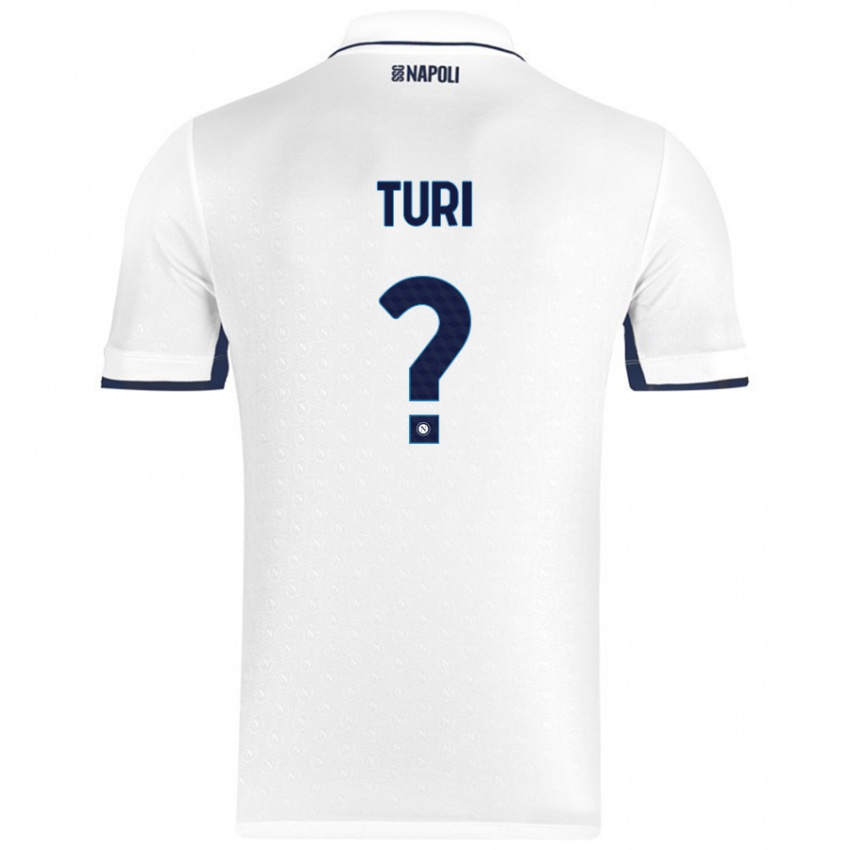 Niño Camiseta Claudio Turi #0 Blanco Azul Real 2ª Equipación 2024/25 La Camisa Chile