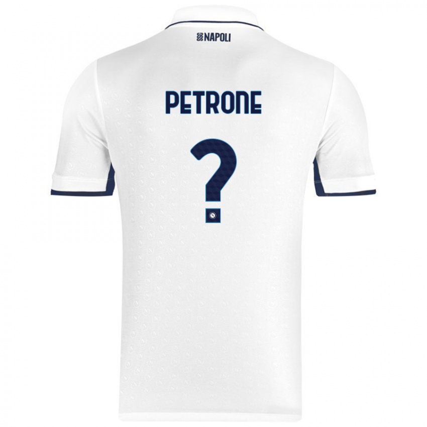 Niño Camiseta Andrea Petrone #0 Blanco Azul Real 2ª Equipación 2024/25 La Camisa Chile